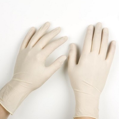 KH-Găng tay Nitrile (trắng) nhám ngón (3.6gr-24Cm)